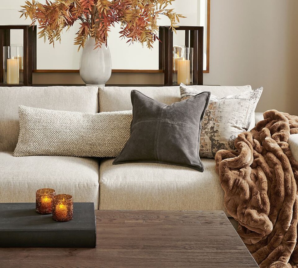 Hadley Textured Lumbar Cushion Cover Pottery Barn Australia